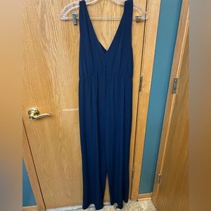 Navy blue spandex jumpsuit